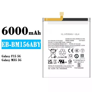 Aккумулятор сотового телефона EB-BM156ABY Применимый к Samsung Galaxy F15 5G/Galaxy M35 5G