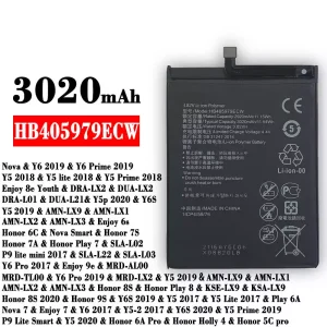 Aккумулятор сотового телефона HB405979ECW Применимый к HUAWEI  Y6 2019 / Y5 2018