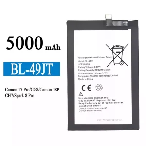 Aккумулятор сотового телефона BL-49JT Применимый к Tecno Camon 17 Pro / Camon 18P / Spark 8 Pro