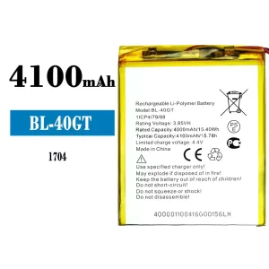 Aккумулятор сотового телефона BL-40GT Применимый к Tecno 1704