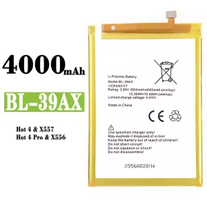 Aккумулятор сотового телефона BL-39AX Применимый к Infinix Hot 4 /Hot 4 Pro