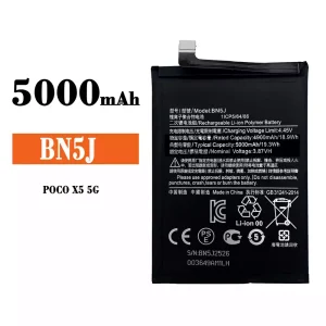 Aккумулятор сотового телефона BN5J Применимый к Xiaomi POCO X5 5G