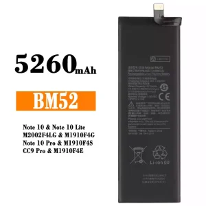 Aккумулятор сотового телефона BM52 Применимый к Xiaomi Note 10,Note 10 Lite,Note 10 Pro / CC9 Pro