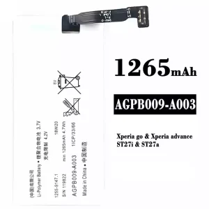 Aккумулятор сотового телефона AGPB009-A003 Применимый к Sony Xperia go / Xperia advance / ST27i / ST27a