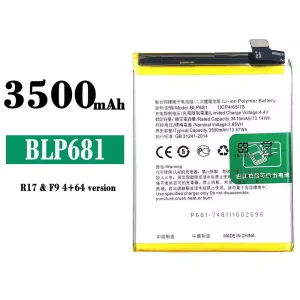 Aккумулятор сотового телефона BLP681 Применимый к OPPO R17 / F9 4+64 version
