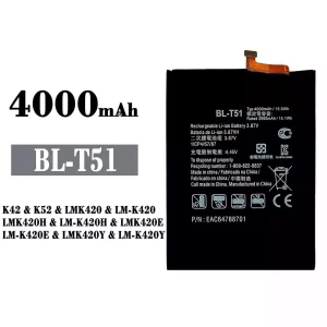 Aккумулятор сотового телефона BL-T51 Применимый к LG K42 / K52