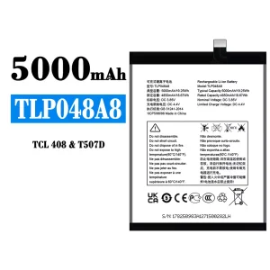 Aккумулятор сотового телефона TLP048A8 Применимый к Alcatel TCL 408/T507D