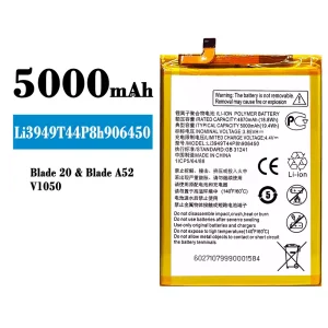 Aккумулятор сотового телефона Li3949T44P8h906450 Применимый к ZTE Blade 20/Blade A52