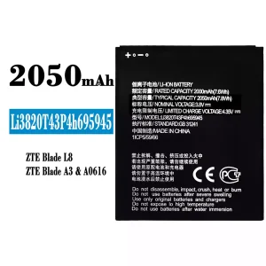 Aккумулятор сотового телефона Li3820T43P4h695945 Применимый к ZTE Blade L8/A3