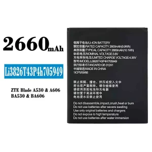 Aккумулятор сотового телефона Li3826T43P4H705949 Применимый к ZTE Blade A530/A606/BA530/BA606