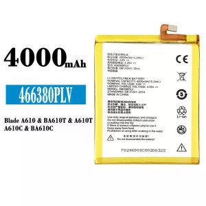 Aккумулятор сотового телефона 466380PLV Применимый к ZTE Blade A610/BA610T/A610T/A610C/BA610C