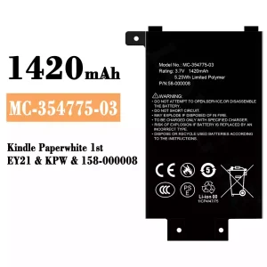 Aккумулятор сотового телефона MC-354775-03 Применимый к Amazon Kindle Paperwhite 1st /158-000008