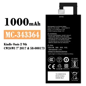 Aккумулятор сотового телефона MC-343364 Применимый к Amazon Kindle Oasis 2 9th /58-000173