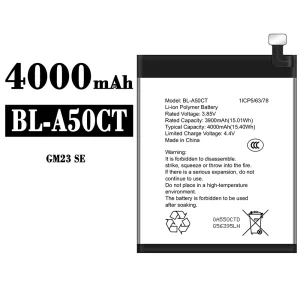 Aккумулятор сотового телефона BL-A50CT Применимый к General Mobile GM 23 SE