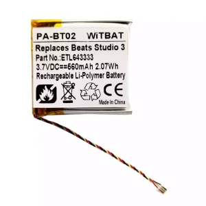 Аккумулятор для Bluetooth-наушников Beats Solo AEC643333,ETL643333