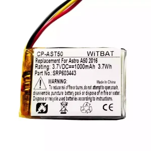 Аккумулятор для Bluetooth-наушников Astro A50,Astro A20,Astro A38,HyperX Cloud Core Wireless