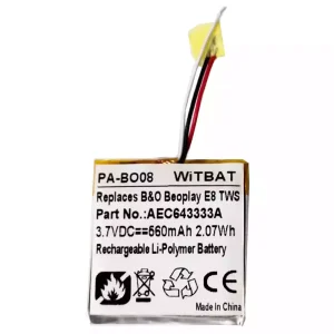 Аккумулятор для Bluetooth-наушников B&O B'eoplay E8, Be'oplay E8 TWS Case,AEC643333A